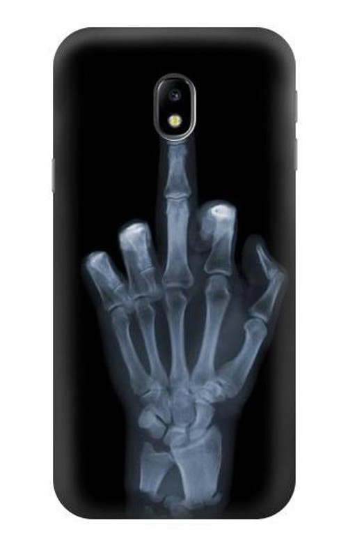 S1143 X-ray Hand Middle Finger Case Cover Custodia per Samsung Galaxy J3 (2017) EU Version