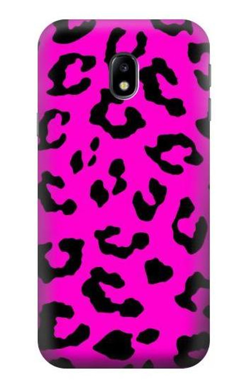 S1850 Pink Leopard Pattern Case Cover Custodia per Samsung Galaxy J3 (2017) EU Version