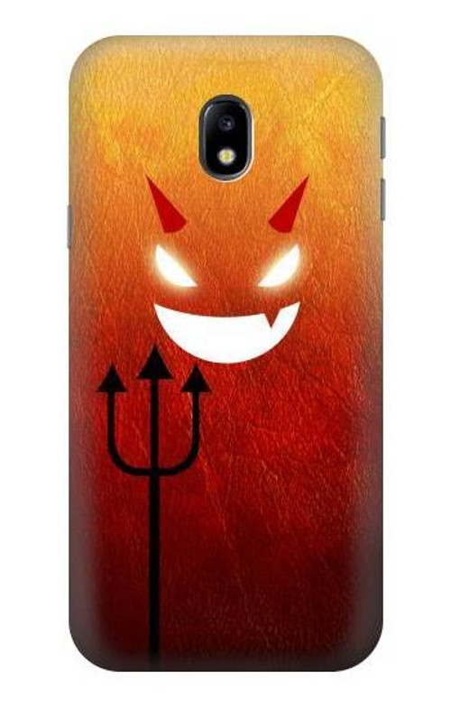 S2454 Red Cute Little Devil Cartoon Case Cover Custodia per Samsung Galaxy J3 (2017) EU Version