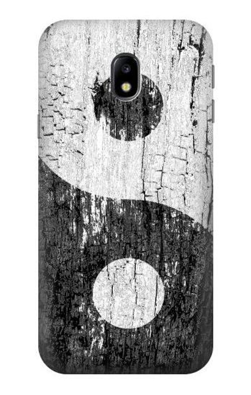 S2489 Yin Yang Wood Graphic Printed Case Cover Custodia per Samsung Galaxy J3 (2017) EU Version