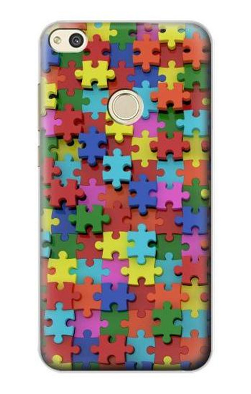 S0816 Puzzle Case Cover Custodia per Huawei P8 Lite (2017)