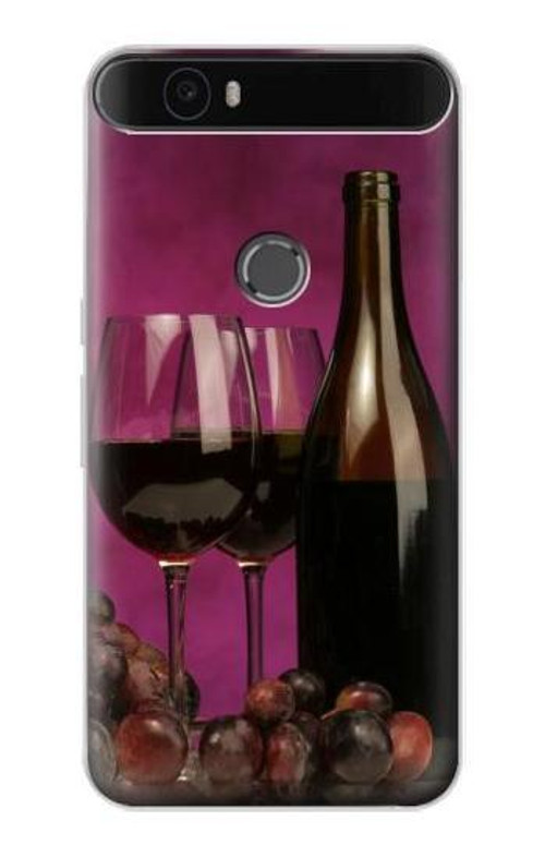 S0910 Red Wine Case Cover Custodia per Huawei Nexus 6P