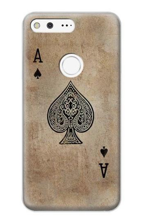 S2928 Vintage Spades Ace Card Case Cover Custodia per Google Pixel XL