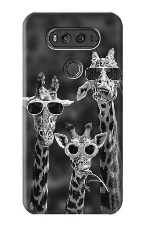 S2327 Giraffes With Sunglasses Case Cover Custodia per LG V20