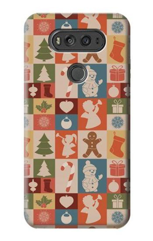 S2854 Cute Xmas Pattern Case Cover Custodia per LG V20