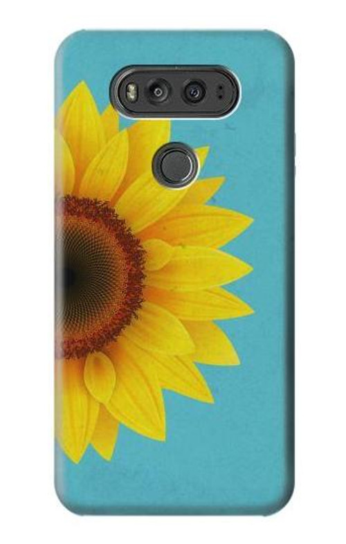 S3039 Vintage Sunflower Blue Case Cover Custodia per LG V20