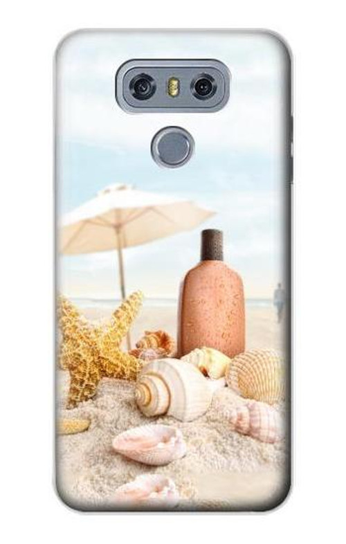 S1425 Seashells on The Beach Case Cover Custodia per LG G6