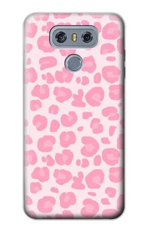 S2213 Pink Leopard Pattern Case Cover Custodia per LG G6