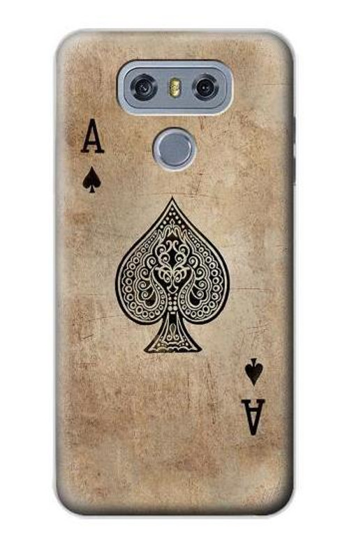 S2928 Vintage Spades Ace Card Case Cover Custodia per LG G6