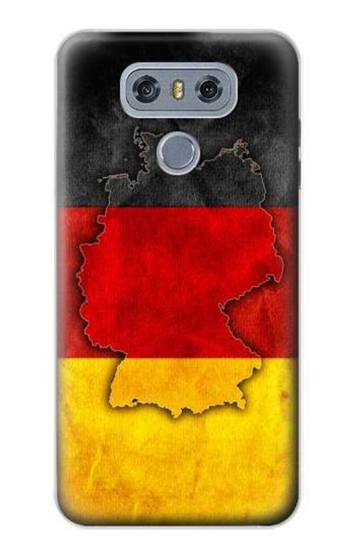 S2935 Germany Flag Map Case Cover Custodia per LG G6