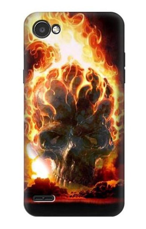 S0863 Hell Fire Skull Case Cover Custodia per LG Q6