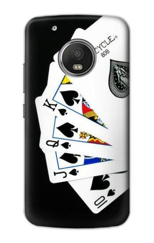 S1078 Poker Royal Straight Flush Case Cover Custodia per Motorola Moto G5 Plus