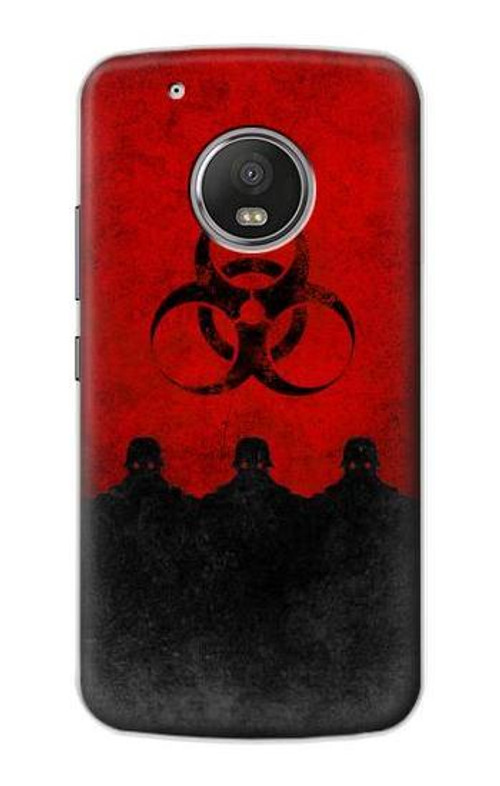 S2917 Biohazards Virus Red Alert Case Cover Custodia per Motorola Moto G5 Plus