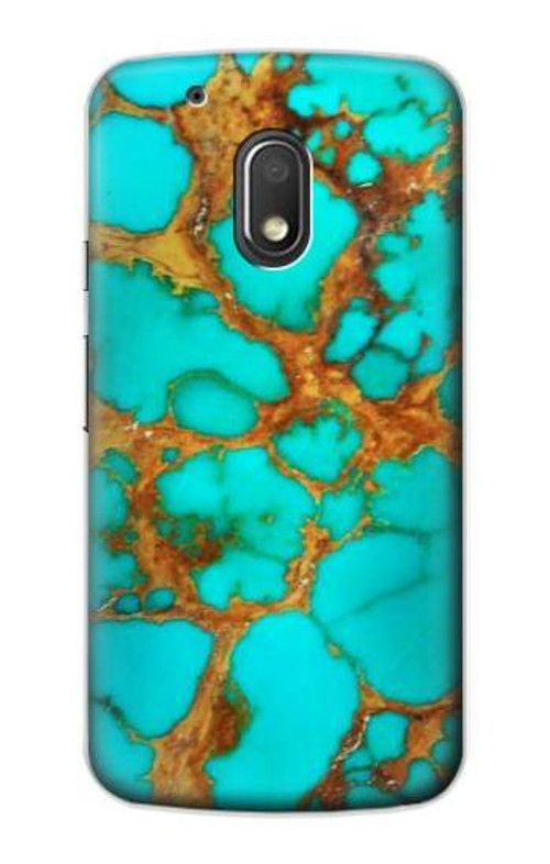 S2688 Aqua Copper Turquoise Gemstone Graphic Case Cover Custodia per Motorola Moto G4 Play