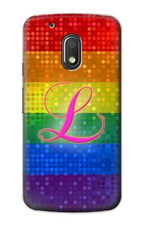 S2900 Rainbow LGBT Lesbian Pride Flag Case Cover Custodia per Motorola Moto G4 Play