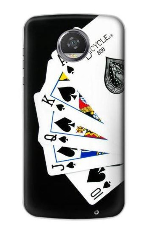 S1078 Poker Royal Straight Flush Case Cover Custodia per Motorola Moto Z2 Play, Z2 Force