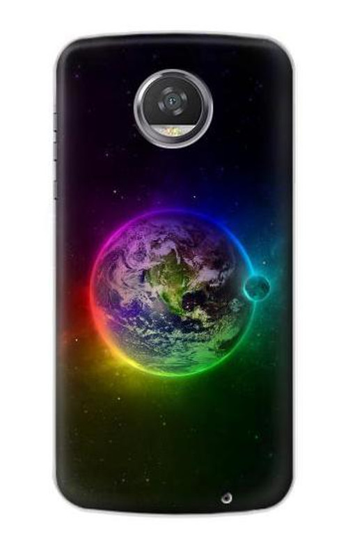 S2570 Colorful Planet Case Cover Custodia per Motorola Moto Z2 Play, Z2 Force
