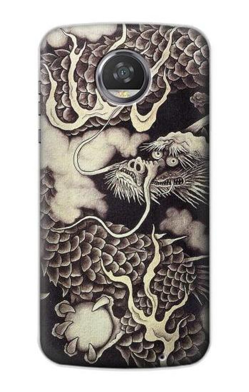 S2719 Japan Painting Dragon Case Cover Custodia per Motorola Moto Z2 Play, Z2 Force