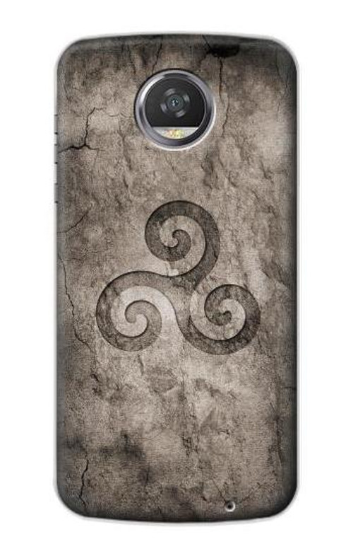 S2892 Triskele Symbol Stone Texture Case Cover Custodia per Motorola Moto Z2 Play, Z2 Force