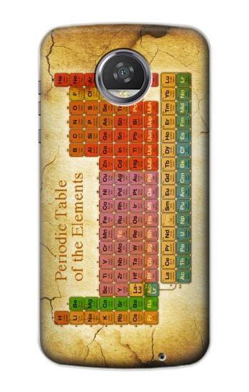 S2934 Vintage Periodic Table of Elements Case Cover Custodia per Motorola Moto Z2 Play, Z2 Force