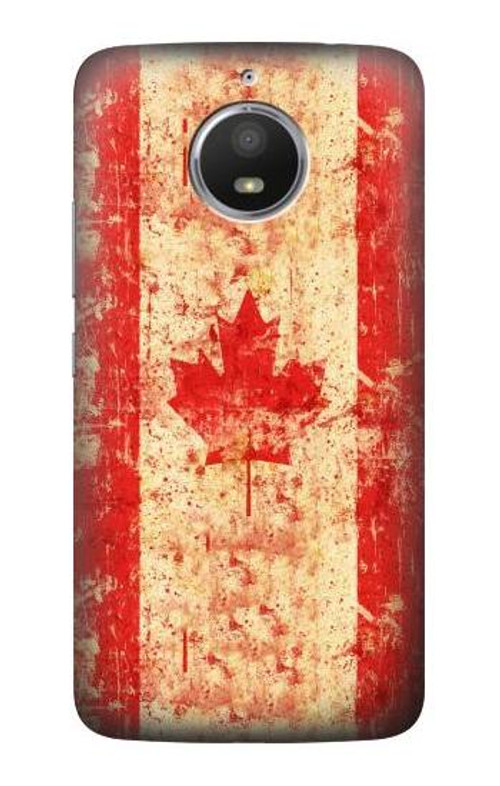 S1603 Canada Flag Old Vintage Case Cover Custodia per Motorola Moto E4 Plus