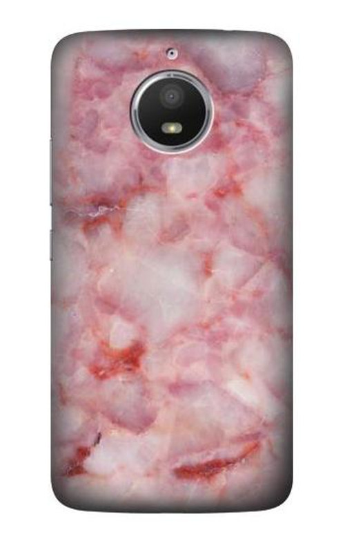 S2843 Pink Marble Texture Case Cover Custodia per Motorola Moto E4 Plus