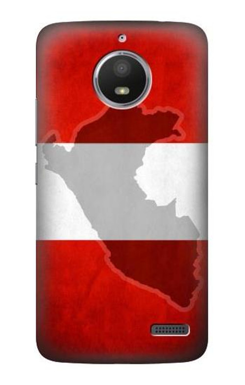 S3018 Peru Flag Case Cover Custodia per Motorola Moto E4