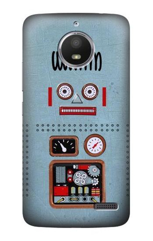 S3040 Retro Robot Toy Case Cover Custodia per Motorola Moto E4