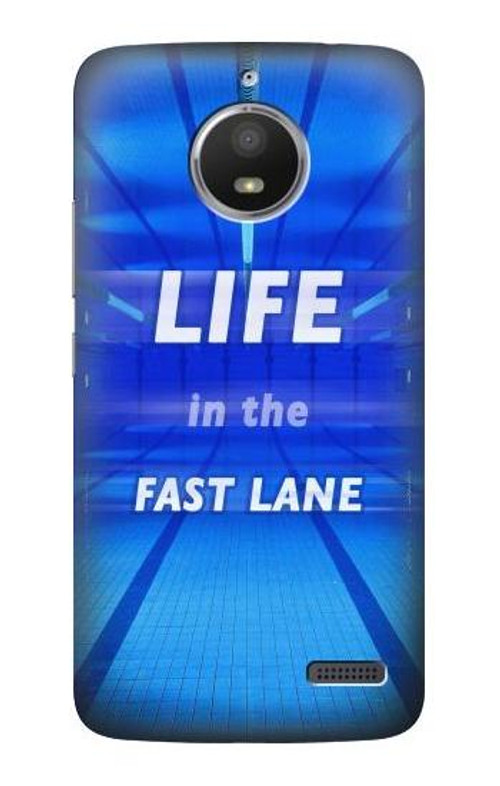 S3136 Life in the Fast Lane Swimming Pool Case Cover Custodia per Motorola Moto E4