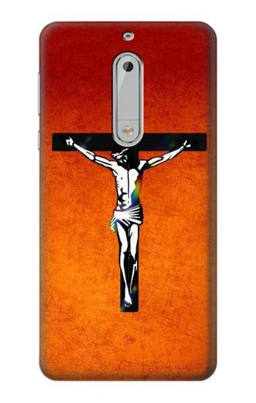 S2421 Jesus Christ On The Cross Case Cover Custodia per Nokia 5