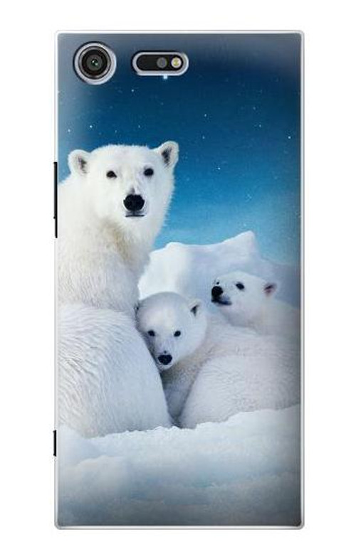 S0285 Polar Bear Family Arctic Case Cover Custodia per Sony Xperia XZ Premium