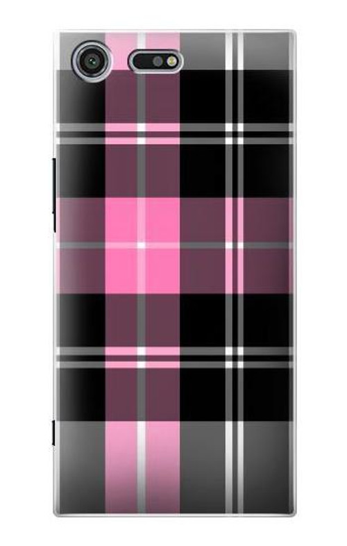 S3091 Pink Plaid Pattern Case Cover Custodia per Sony Xperia XZ Premium