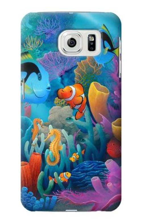 S3227 Underwater World Cartoon Case Cover Custodia per Samsung Galaxy S7 Edge