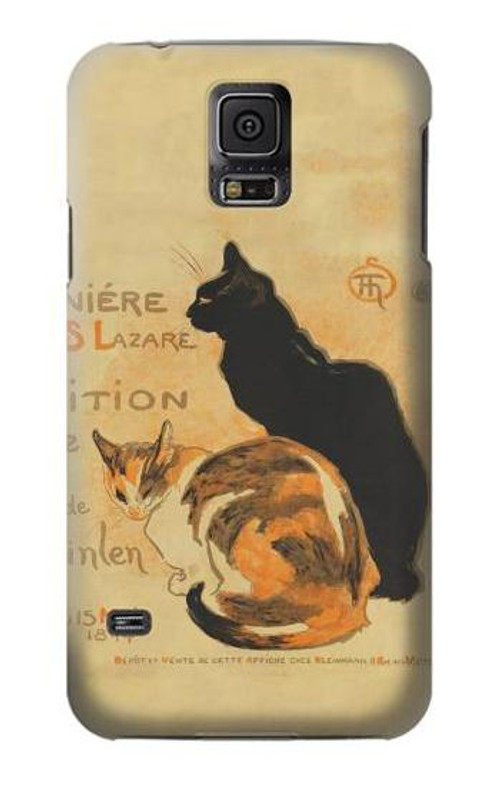 S3229 Vintage Cat Poster Case Cover Custodia per Samsung Galaxy S5