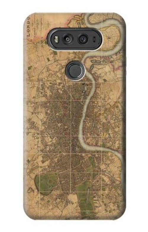 S3230 Vintage Map of London Case Cover Custodia per LG V20