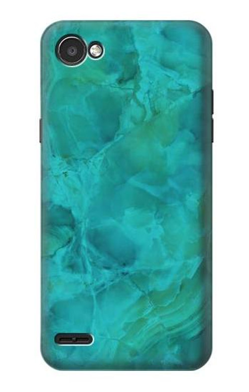 S3147 Aqua Marble Stone Case Cover Custodia per LG Q6