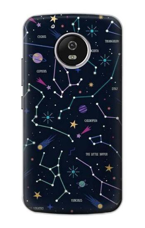 S3220 Star Map Zodiac Constellations Case Cover Custodia per Motorola Moto G5