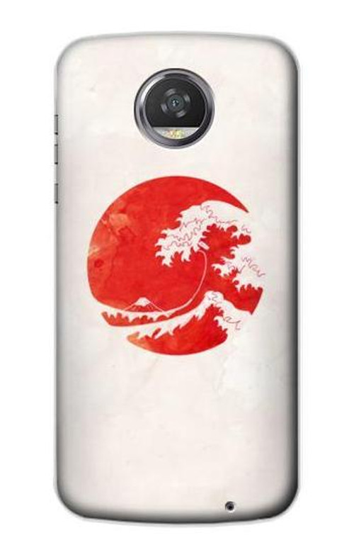 S3237 Waves Japan Flag Case Cover Custodia per Motorola Moto Z2 Play, Z2 Force