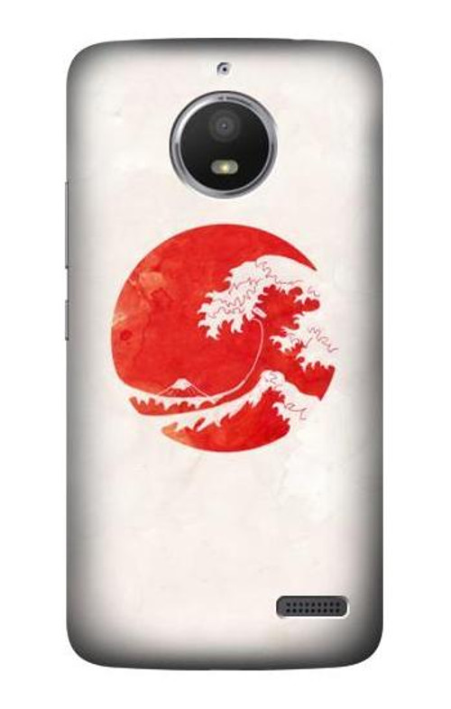 S3237 Waves Japan Flag Case Cover Custodia per Motorola Moto E4