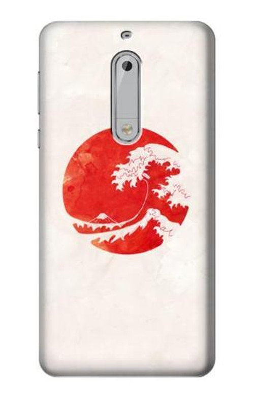 S3237 Waves Japan Flag Case Cover Custodia per Nokia 5