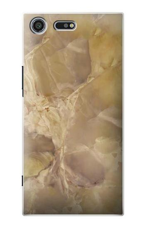 S3240 Yellow Marble Stone Case Cover Custodia per Sony Xperia XZ Premium