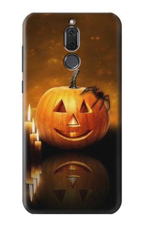 S1083 Pumpkin Spider Candles Halloween Case Cover Custodia per Huawei Mate 10 Lite