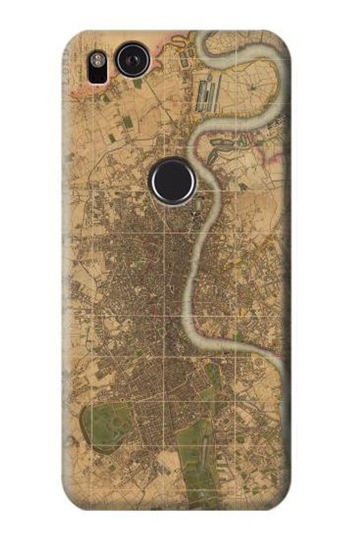 S3230 Vintage Map of London Case Cover Custodia per Google Pixel 2