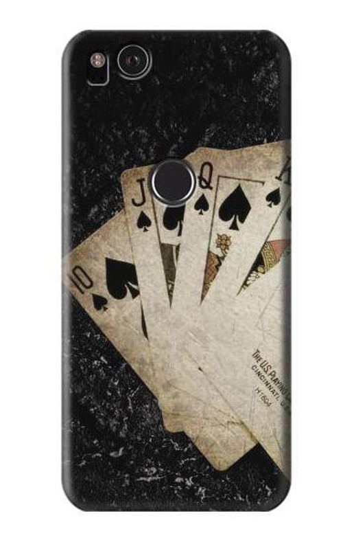 S3231 Vintage Royal Straight Flush Cards Case Cover Custodia per Google Pixel 2