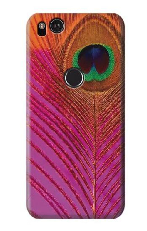 S3201 Pink Peacock Feather Case Cover Custodia per Google Pixel 2 XL