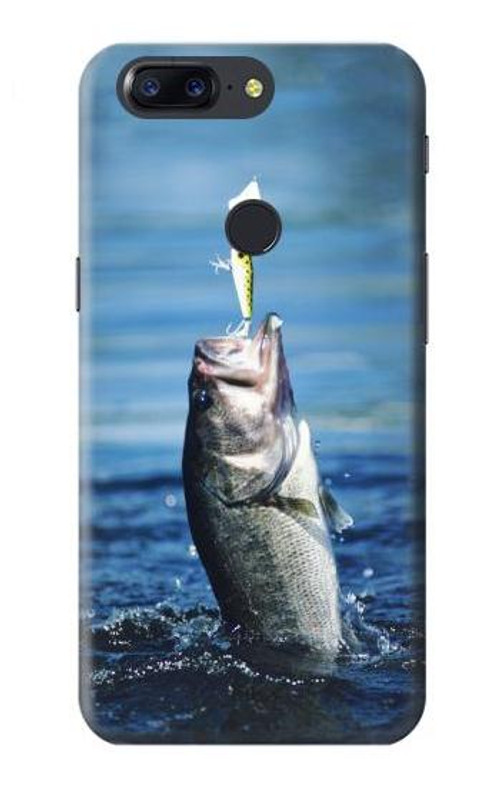 S1594 Bass Fishing Case Cover Custodia per OnePlus 5T