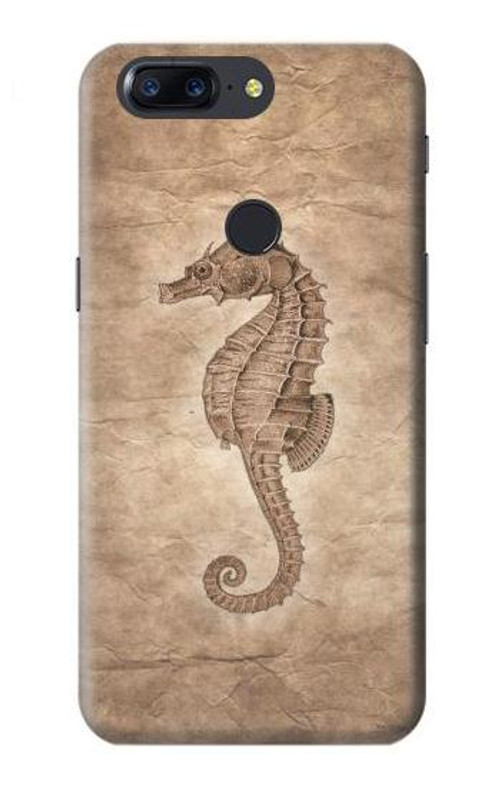 S3214 Seahorse Old Paper Case Cover Custodia per OnePlus 5T