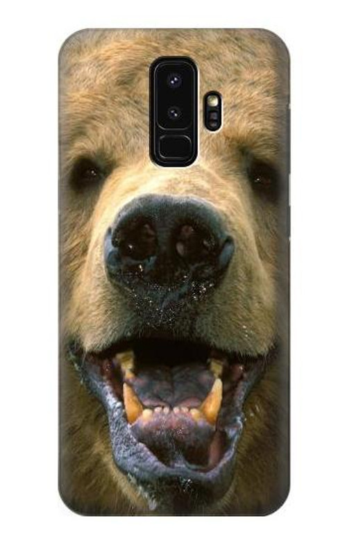 S0840 Grizzly Bear Face Case Cover Custodia per Samsung Galaxy S9 Plus