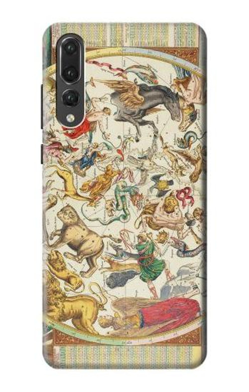 S3145 Antique Constellation Star Sky Map Case Cover Custodia per Huawei P20 Pro