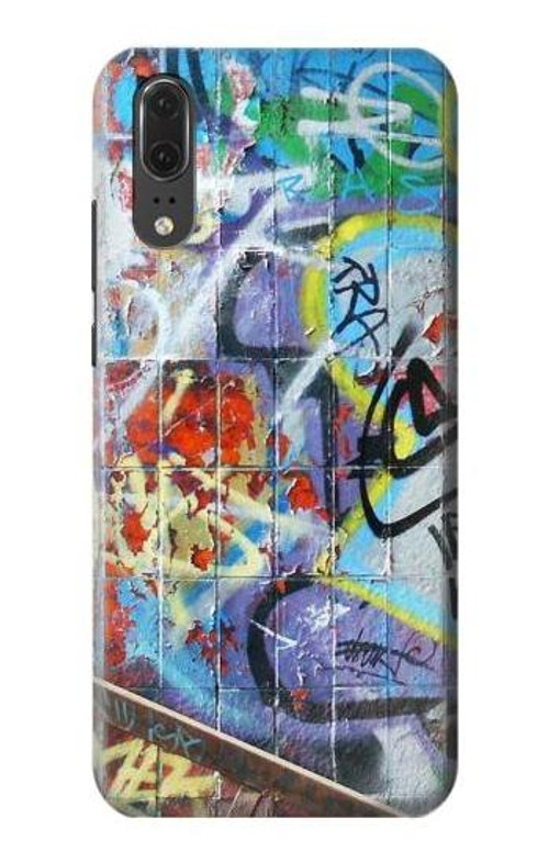 S0588 Wall Graffiti Case Cover Custodia per Huawei P20